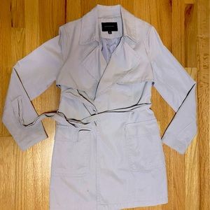 Banana Republic Gray Lightweight Wrap Trench Coat
